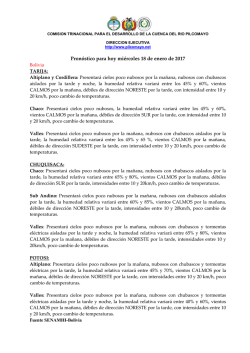 Pron&oacute;stico para hoy lunes 1 de septiembre de 2014