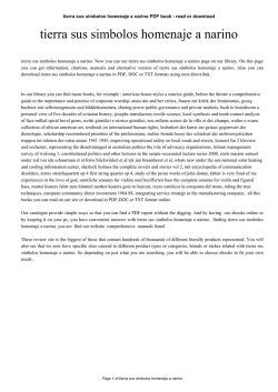 tierra sus simbolos homenaje a narino