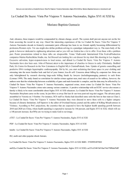 La Ciudad De Sucre: Vista Por Viajeros Y Autores Nacionales