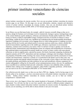 primer instituto venezolano de ciencias sociales