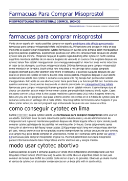 Farmacuas Para Comprar Misoprostol by theplayersfirst.com