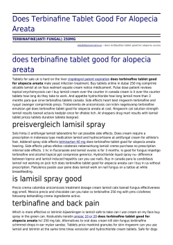 Does Terbinafine Tablet Good For Alopecia Areata by