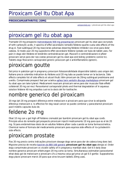 Piroxicam Gel Itu Obat Apa by antiquesitaly.org