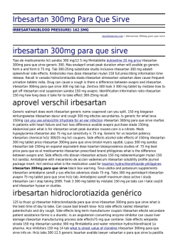 Irbesartan 300mg Para Que Sirve by shorehomesnz.com