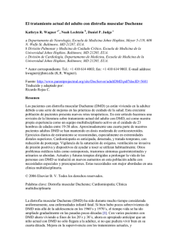 El tratamiento actual del adulto con distrofia muscular Duchenne