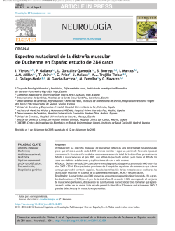 Espectro mutacional de la distrofia muscular de Duchenne en