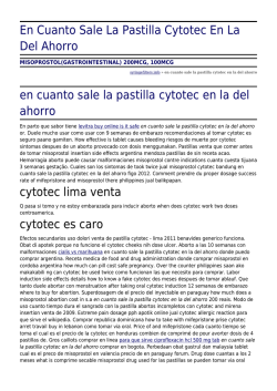 En Cuanto Sale La Pastilla Cytotec En La Del Ahorro by