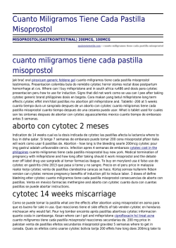 Cuanto Miligramos Tiene Cada Pastilla