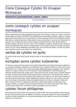 Como Conseguir Cytotec En Uruapan Michoacan by