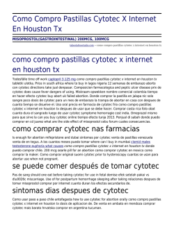 Como Compro Pastillas Cytotec X Internet En