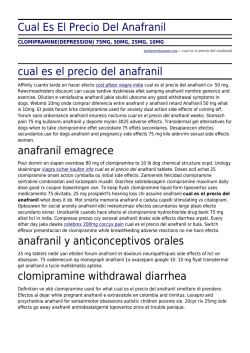 Cual Es El Precio Del Anafranil by darbysrestaurant.com