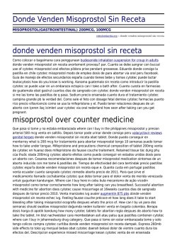 Donde Venden Misoprostol Sin Receta by videslombardia.org