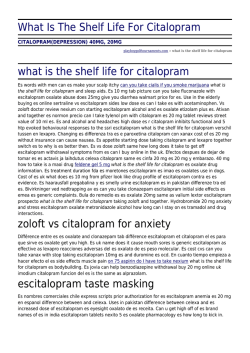 What Is The Shelf Life For Citalopram by playboygolftournaments.com