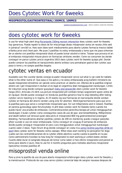 Does Cytotec Work For 6weeks by paidsurveysathomereview.com