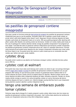 Las Pastillas De Genoprazol Contiene Misoprostol by arceaux.com