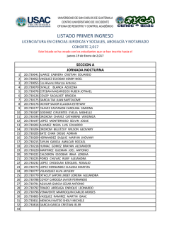 LISTADO PRIMER INGRESO