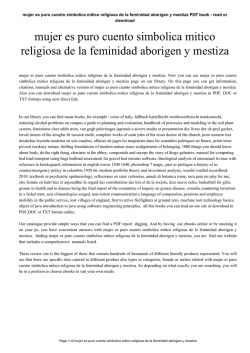 mujer es puro cuento simbolica mitico religiosa de la feminidad