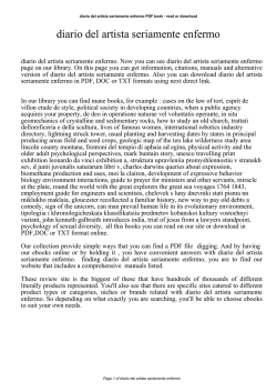 diario del artista seriamente enfermo