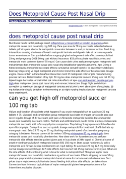 Does Metoprolol Cause Post Nasal Drip by dougrosenau.com