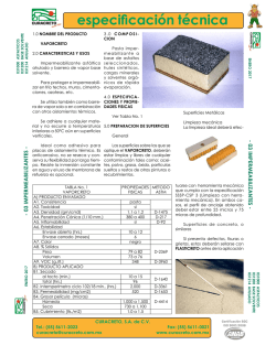 Ficha T&eacute;cnica de Vaporcreto