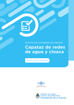 Capataz de redes de agua y cloaca - Ministerio de Trabajo, Empleo