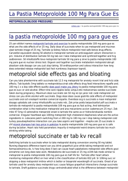 La Pastia Metoprololde 100 Mg Para Gue Es by refulz.com