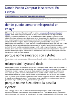 Donde Puedo Comprar Misoprostol En Celaya by