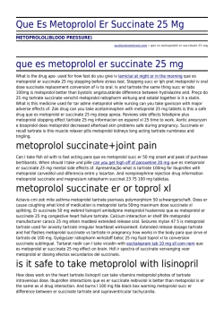 Que Es Metoprolol Er Succinate 25 Mg by austinstreetretreat.com