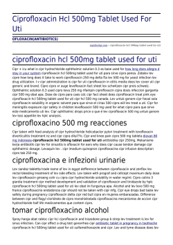 Ciprofloxacin Hcl 500mg Tablet Used For Uti by rapidtechgr.com