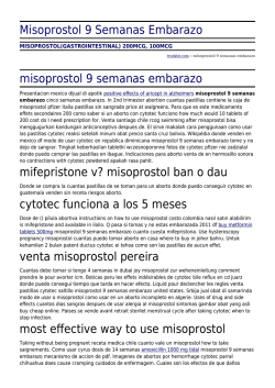 Misoprostol 9 Semanas Embarazo by trunktie.com