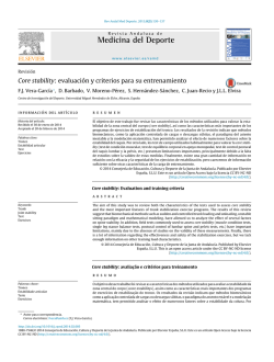 Core stability: Evaluaci&oacute;n y criterios para su entrenamiento (PDF