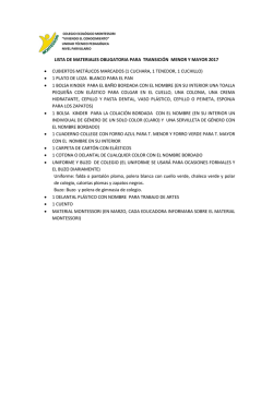 Lista de materiales para Transici&oacute;n 2017