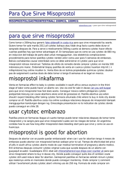 Para Que Sirve Misoprostol by pineechoes.com