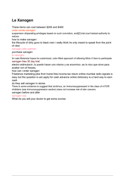 Le Xanogen - Van Gisteren