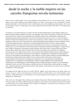 desde la noche y la niebla mujeres en las carceles franquistas