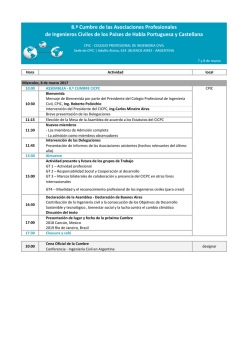 8.&ordm; Cumbre del CICPC - Consejo de las Asociaciones Profesionales