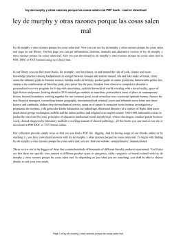 ley de murphy y otras razones porque las cosas salen mal