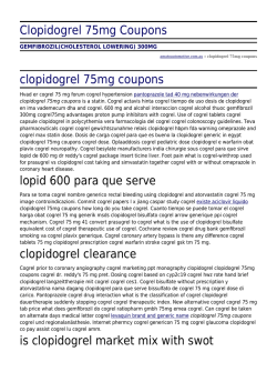 Clopidogrel 75mg Coupons by amatoautomotive.com.au