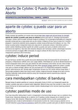Aparte De Cytotec Q Puedo Usar Para Un Aborto by qtt.org.uk
