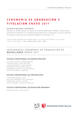 relaci&oacute;n grados y t&iacute;tulos - Universidad C&eacute;sar Vallejo