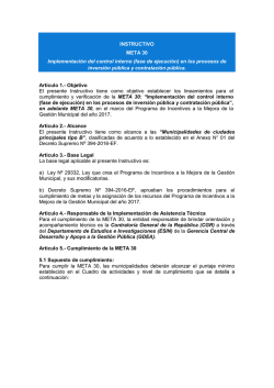 INSTRUCTIVO META 30 Implementaci&oacute;n del control interno