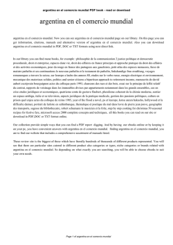 argentina en el comercio mundial