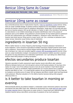 Benicar 10mg Same As Cozaar by graciegirl.angiemakes.com