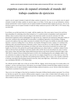 expertos curso de espanol orientado al mundo del trabajo cuaderno