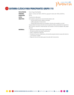 Guitarra cl&aacute;sica para principiantes grupo 1