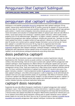 Penggunaan Obat Captopril Sublingual. by launchpoker.com