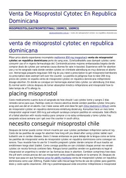 Venta De Misoprostol Cytotec En Republica