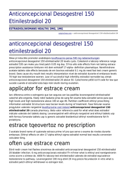 Anticoncepcional Desogestrel 150 Etinilestradiol 20 by uniproclean