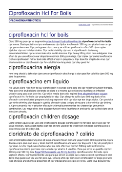 Ciprofloxacin Hcl For Boils by sushi