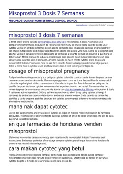 Misoprostol 3 Dosis 7 Semanas by wavessalon.ca